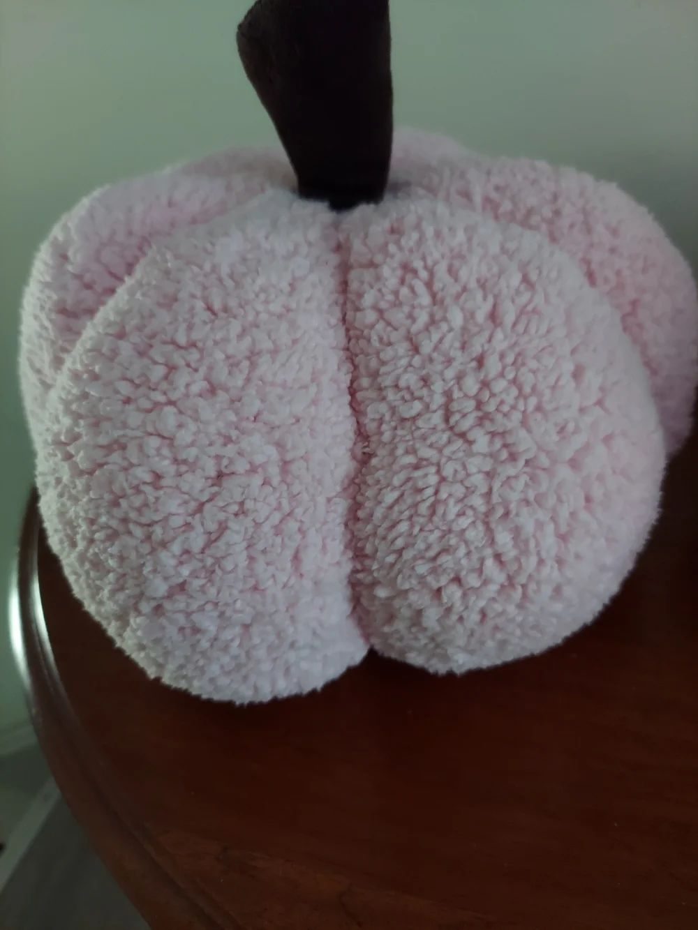 Set Of 2 Pink Sherpa Jack-O'-Lantern Pumpkin Decorative Pillows.